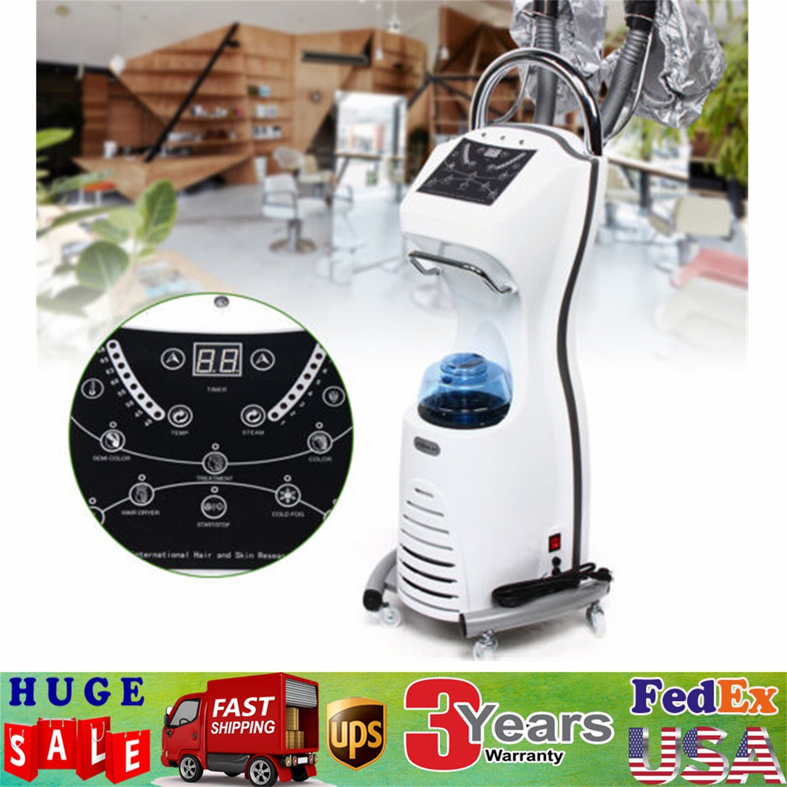 Stand Hair Steamer Hair Dyeing Oil Treatment Machine Hairdress Salon SPA Beauty