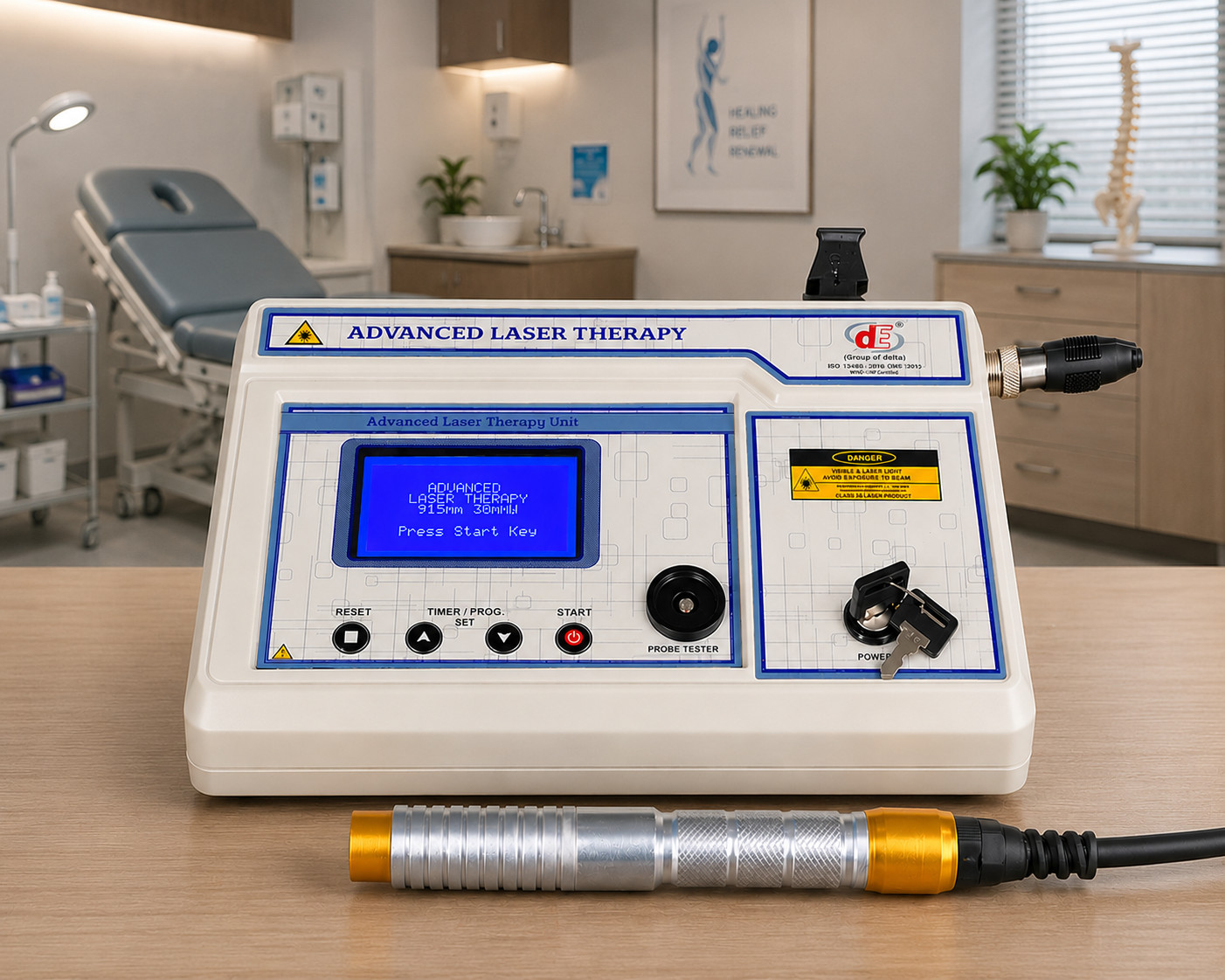 Low Level Laser Physio Laser Therapy Device With Accessories Physiotherapy Unit