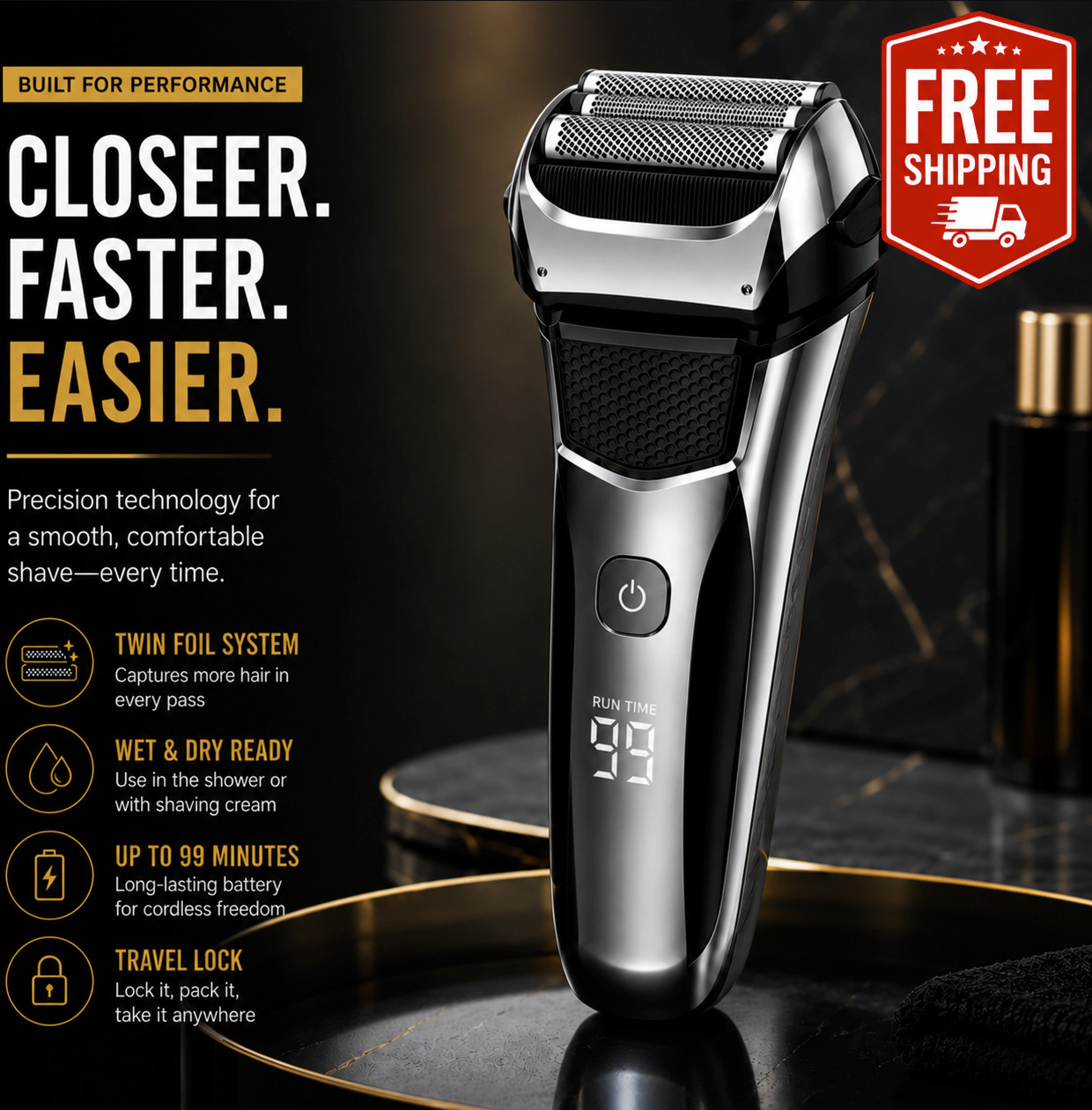 Electric Razor for Men,Shavers for Men Electric Razor Wet Dry