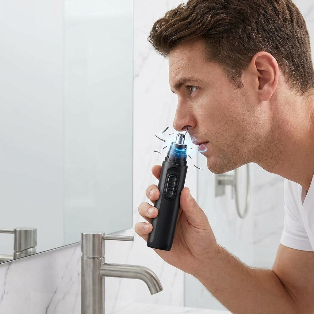 Nose & Ear Hair Trimmer Facial Hair Remover Washable Portable Manual