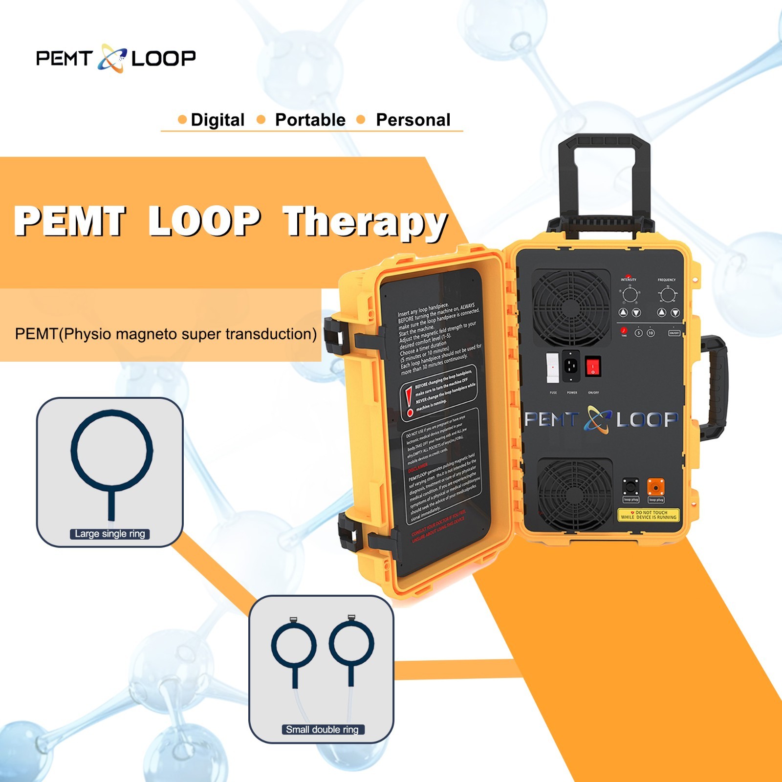 PEMF Therapy PMST LOOP Physio Magnetic Therapy with Large Loop & Butterfly Loop