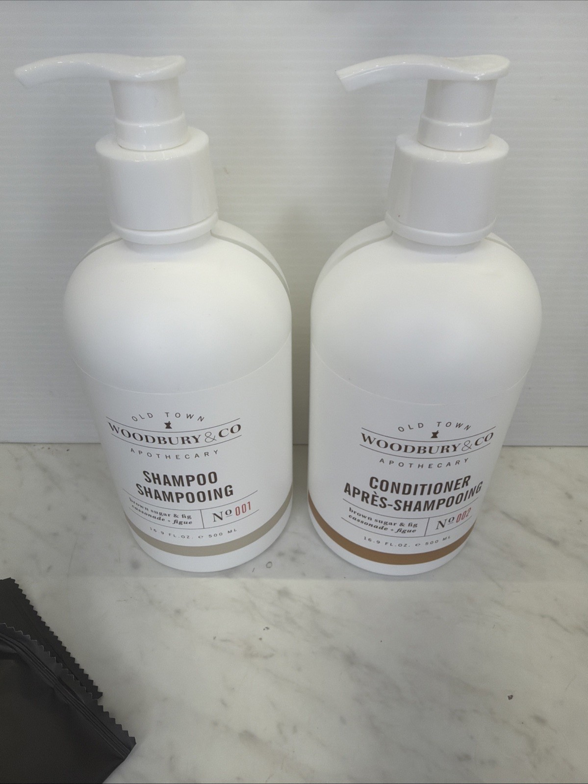 2 Bottles Woodbury & Co. SHAMPOO & CONDITIONER Set 16.9oz Brown Sugar & Fig