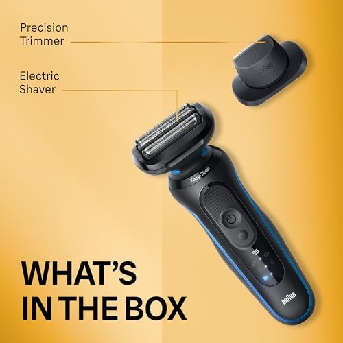 Electric Shaver for Men, Series 5 5118s, Waterproof, Wet & 4 Piece Set Blue