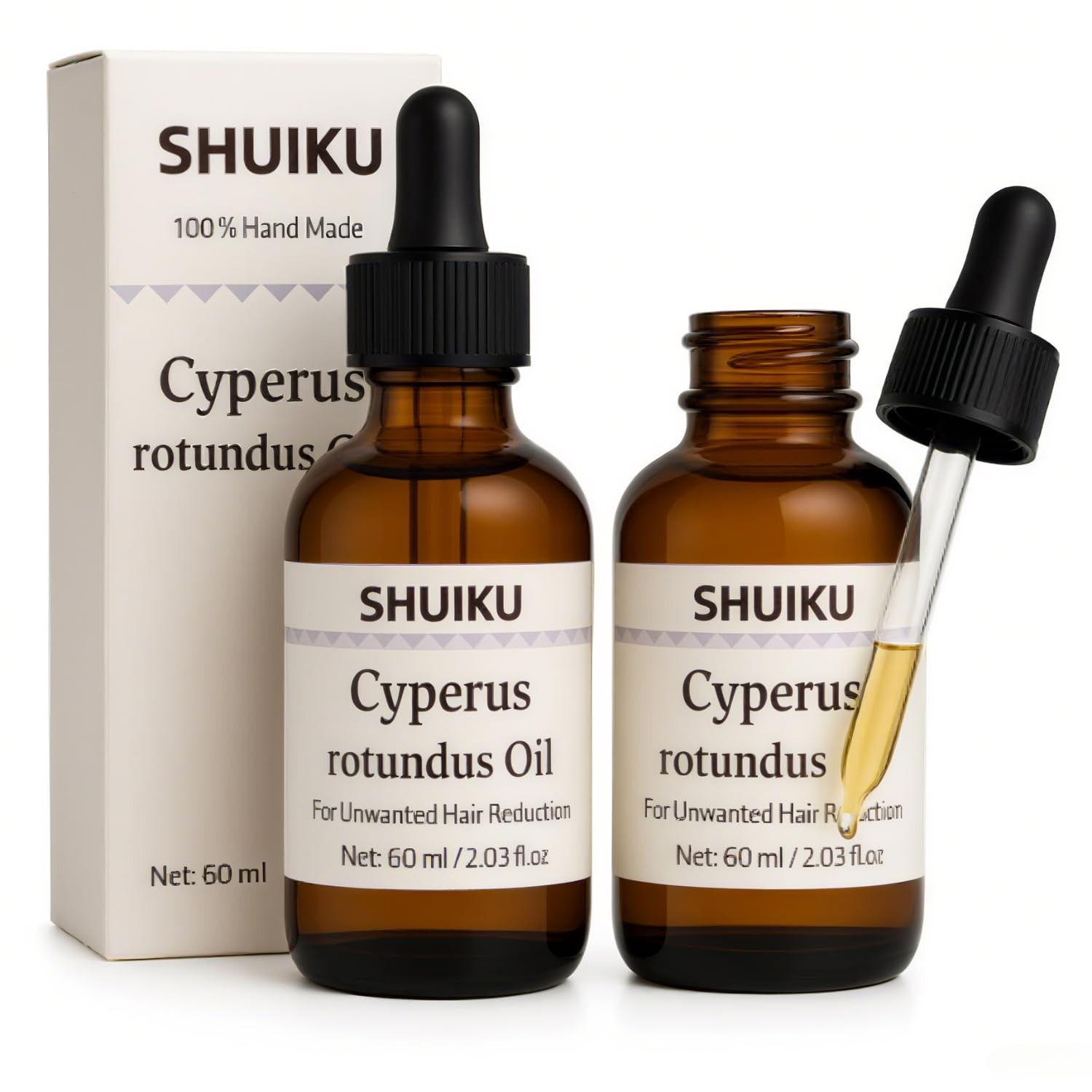 Cyperus Rotundus Oil 2 Pack 100% Pure Natural Organic Hair Removal 60ml New USA*