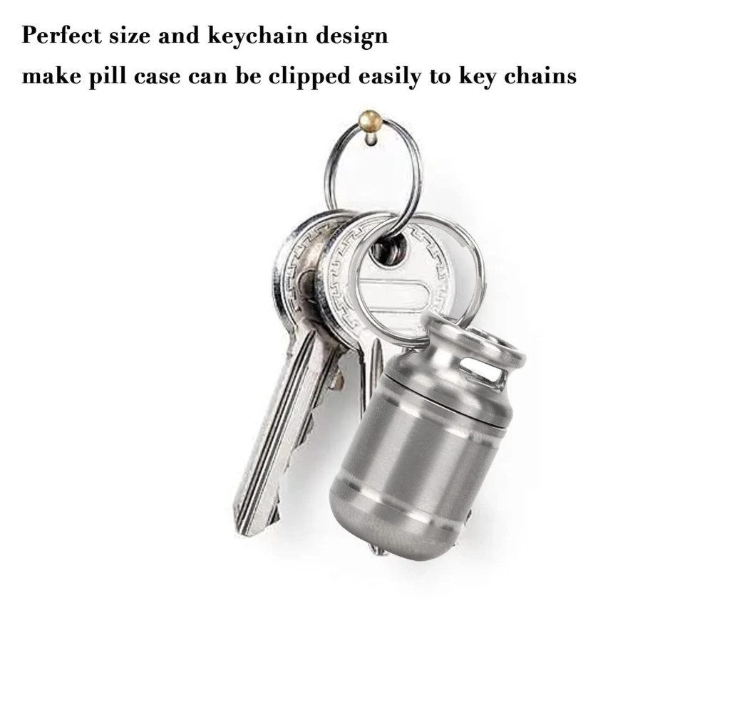 EDC Titanium Propane Pill Capsule Case Container