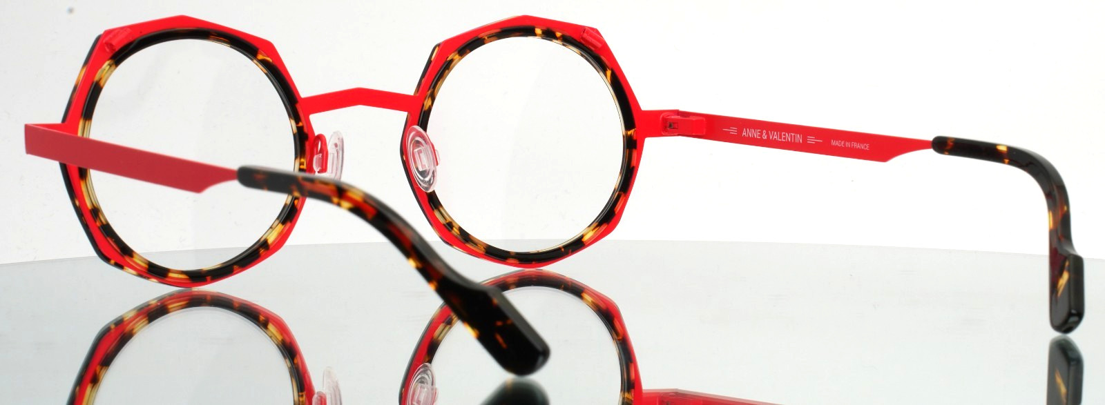 ANNE ET VALENTIN Flamingo 21B19 Tortoise Red Womens Eyeglasses 46-24-145 B:42