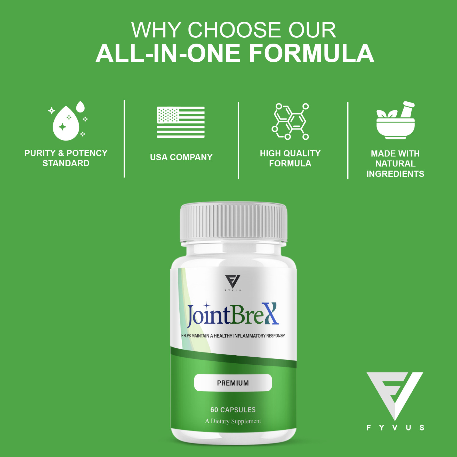 (5 Pack) Joint Brex Advanced Joint Support, JointBrex Supplement (300 Capsules)