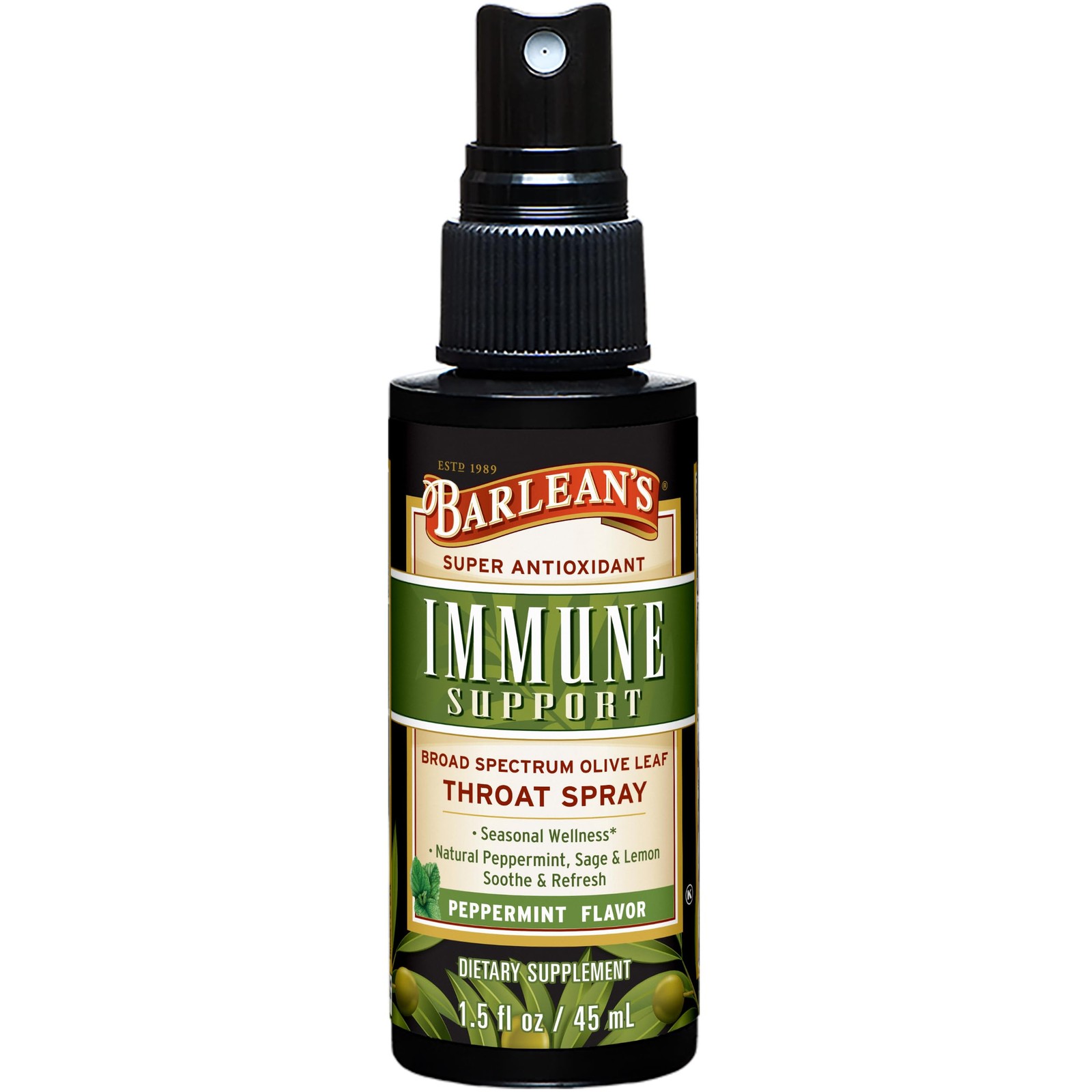 Barlean’s Olive Leaf Complex Throat Spray, 1.5 Ounce (Pack of 1), Default
