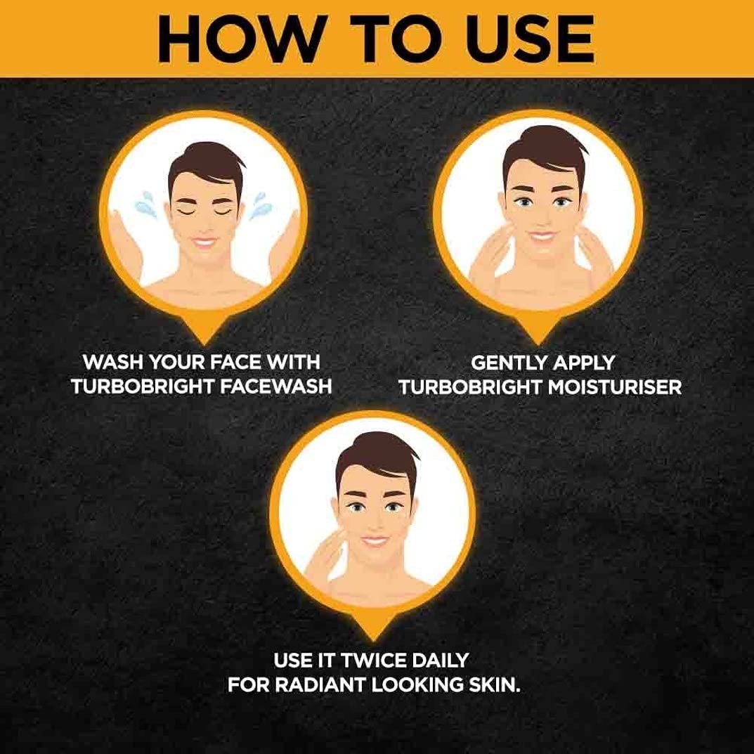 5 PC’s Garnier Men Turbobright Anti-Pollution Brightening Moisturiser face cream