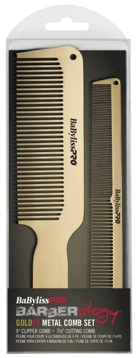 BRAND NEW! BaBylissPRO Barberology GOLDFX Metal Comb Set | BCOMBSET2G