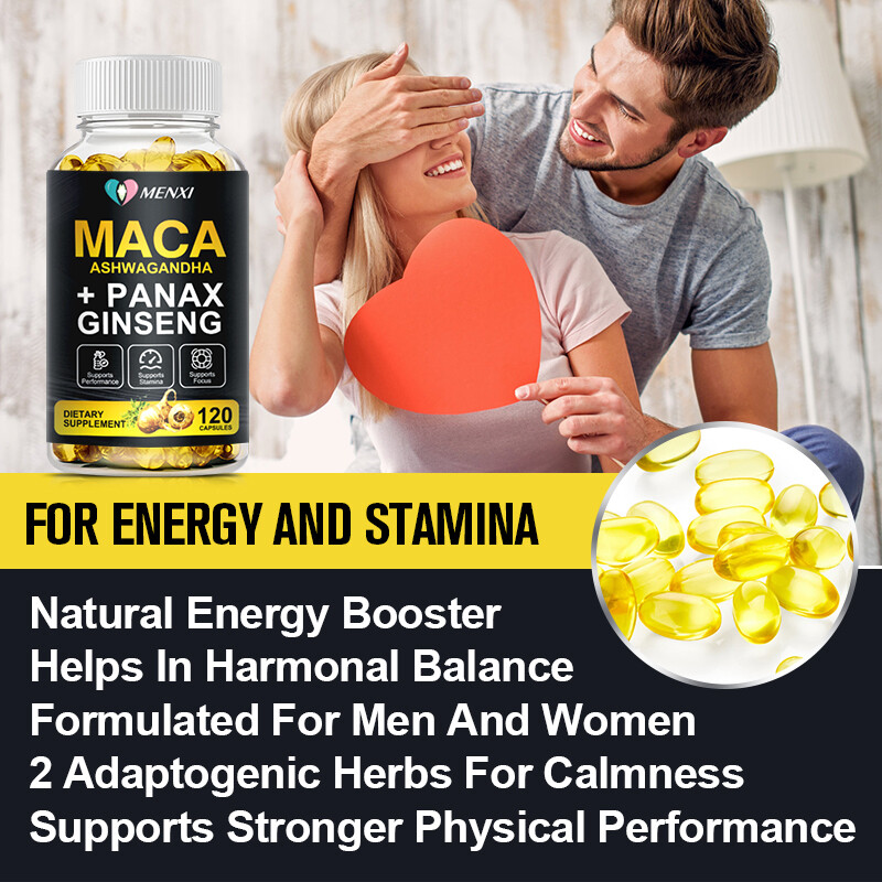 Maca Root Capsules 10000mg, Peruvian Maca Extract for Men & Women 120 Capsules
