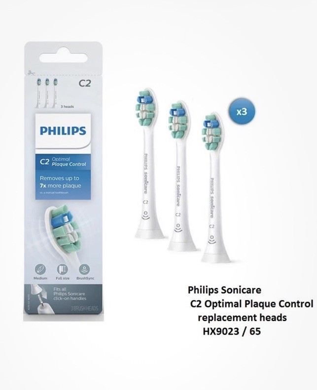 Philips Sonicare #C2 Plaque Control Brush Heads HX9023/65 — 3 pack – Ships Free