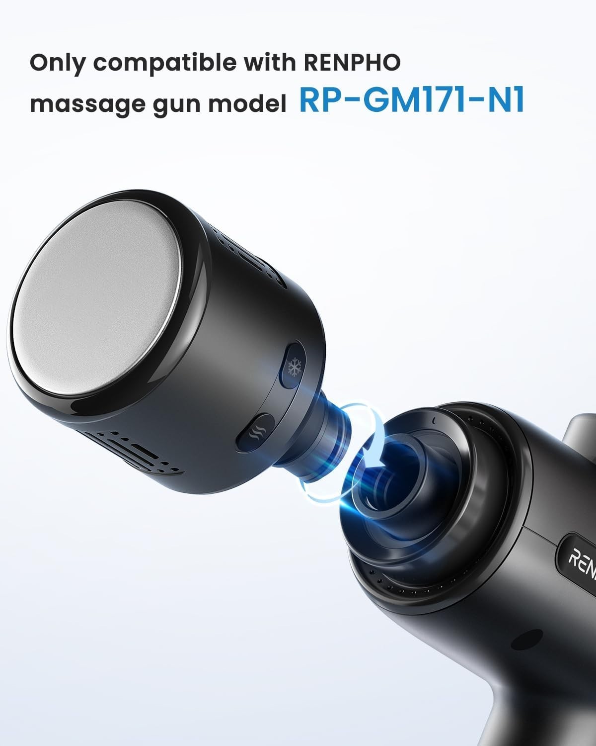 Lightweight Massage Gun Attachment with Customizable Heat/Cool for Muscle Relief
