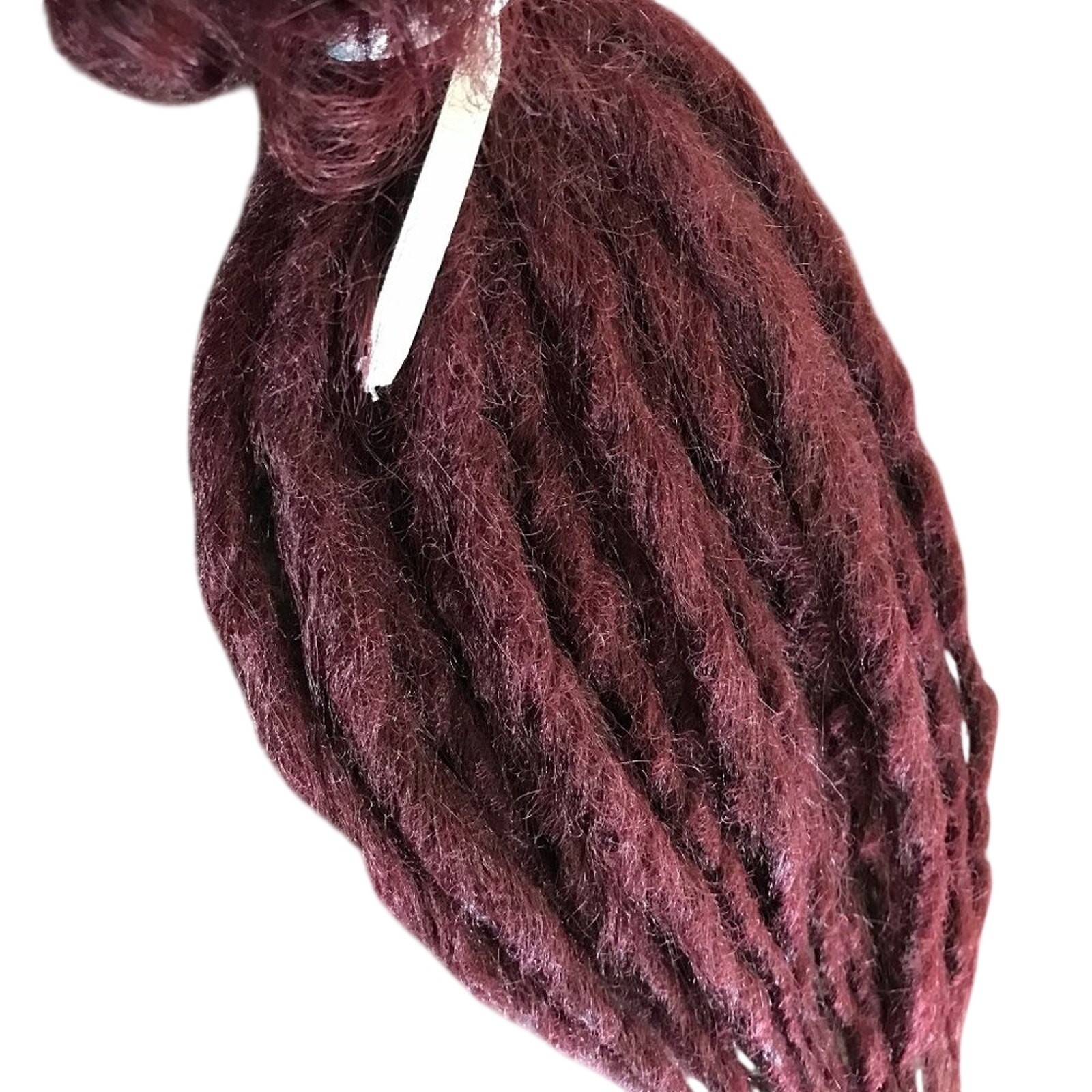25 Burgundy Dark Auburn Brown Dreads Dreadlock Hair Extensions