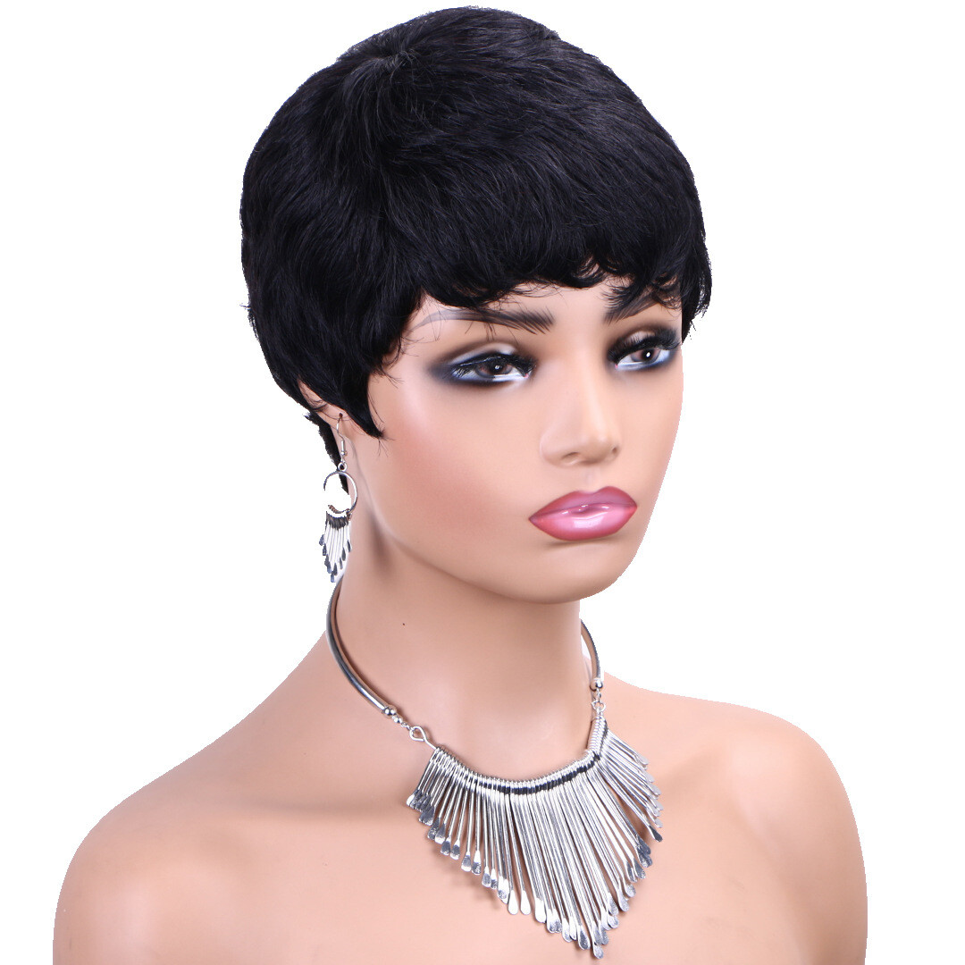Pixie Cut Human Hair Wigs Short Pixie Wig None Lace Front Wigs Boy Cut Straight