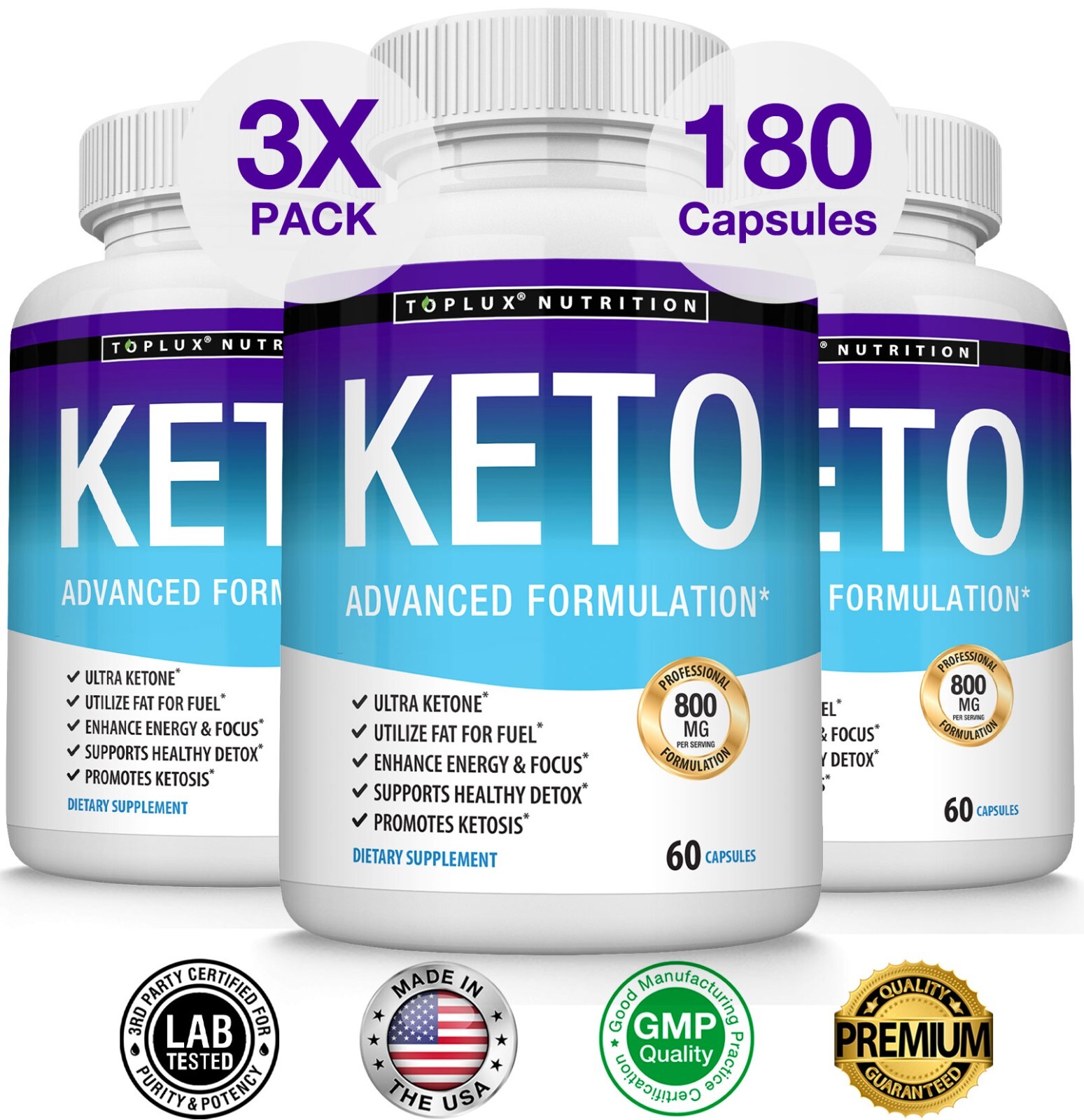 Keto Diet Pills BHB – Advanced Ketogenic Fat Burner 3X Supply
