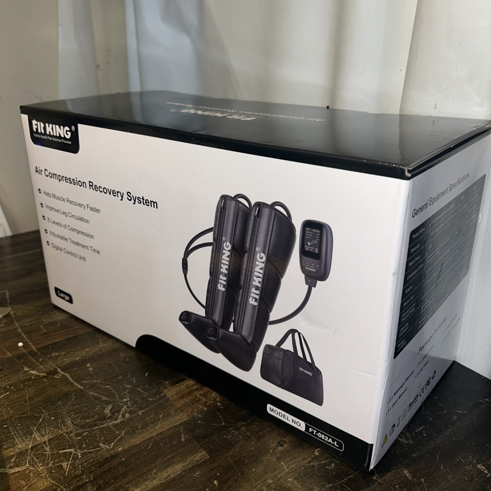 FIT KING Air Compression Recovery System, Sequential Massage Boots (Medium)