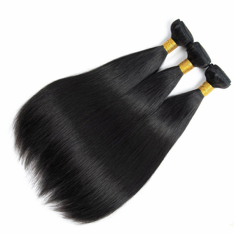 Silky Straight Natural Black 1B Brazilian Human Hair Bundle Weave 1 or 3 Bundles
