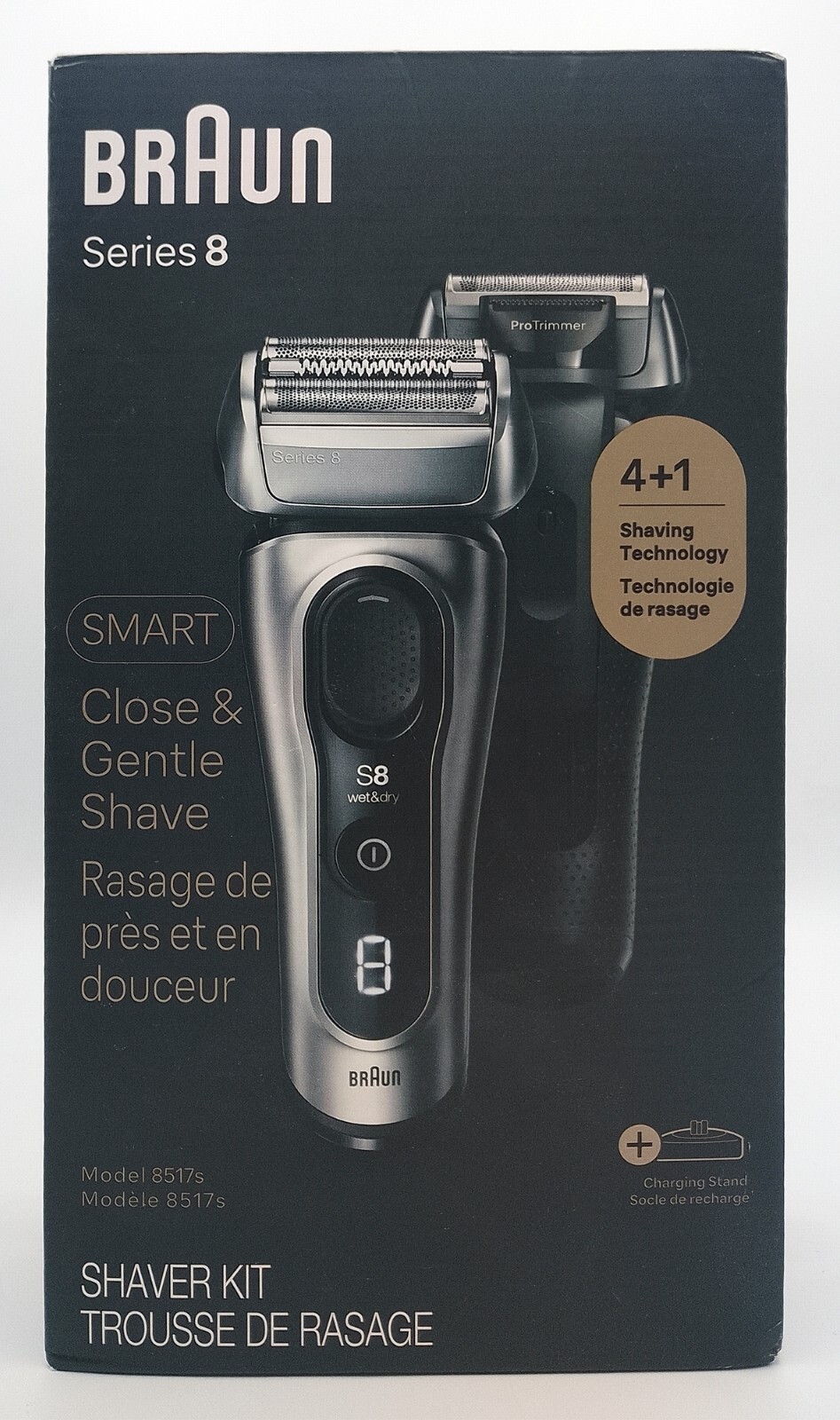 Braun Series 8 Electric Razor for Men Wet & Dry | 8517s Galvano Silver