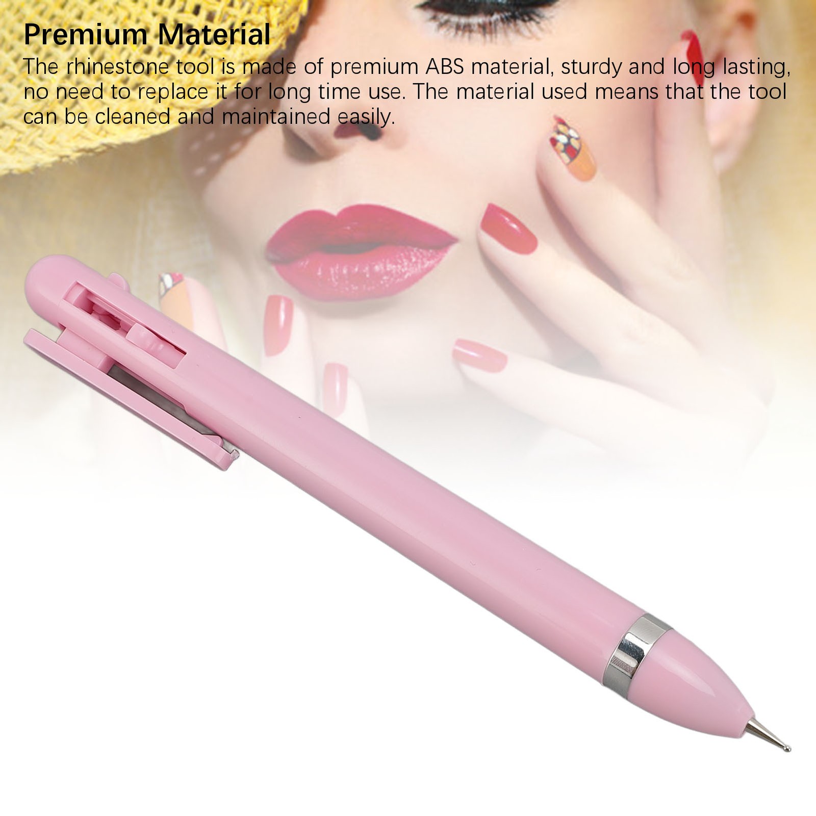 4-in-1 Nail Art Dotting Pen Manicure Tool For Personal/Professional (Pink)