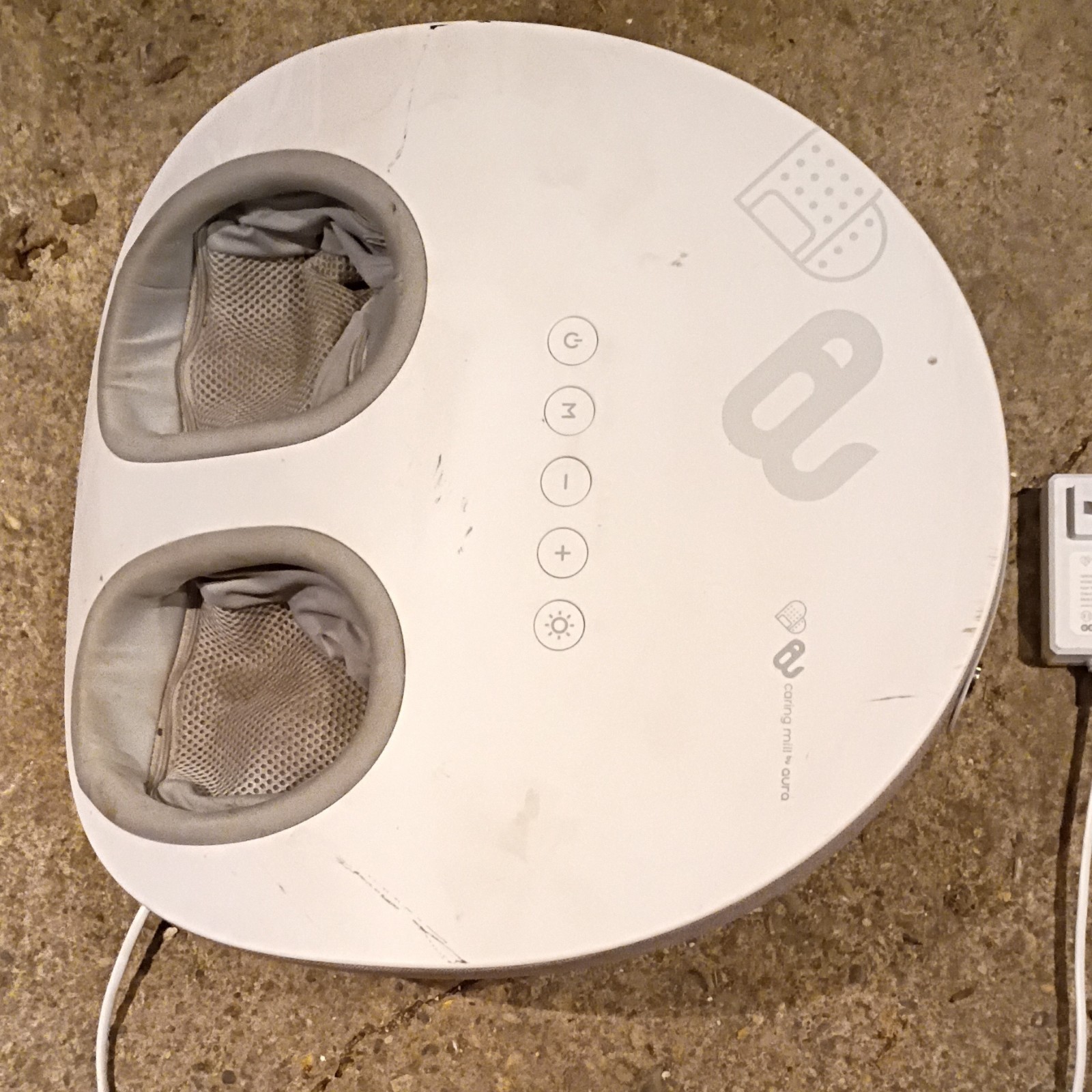 Caring Mill by Aura Arch Heated Foot Massager, White, Corded 120V, 2 Heads