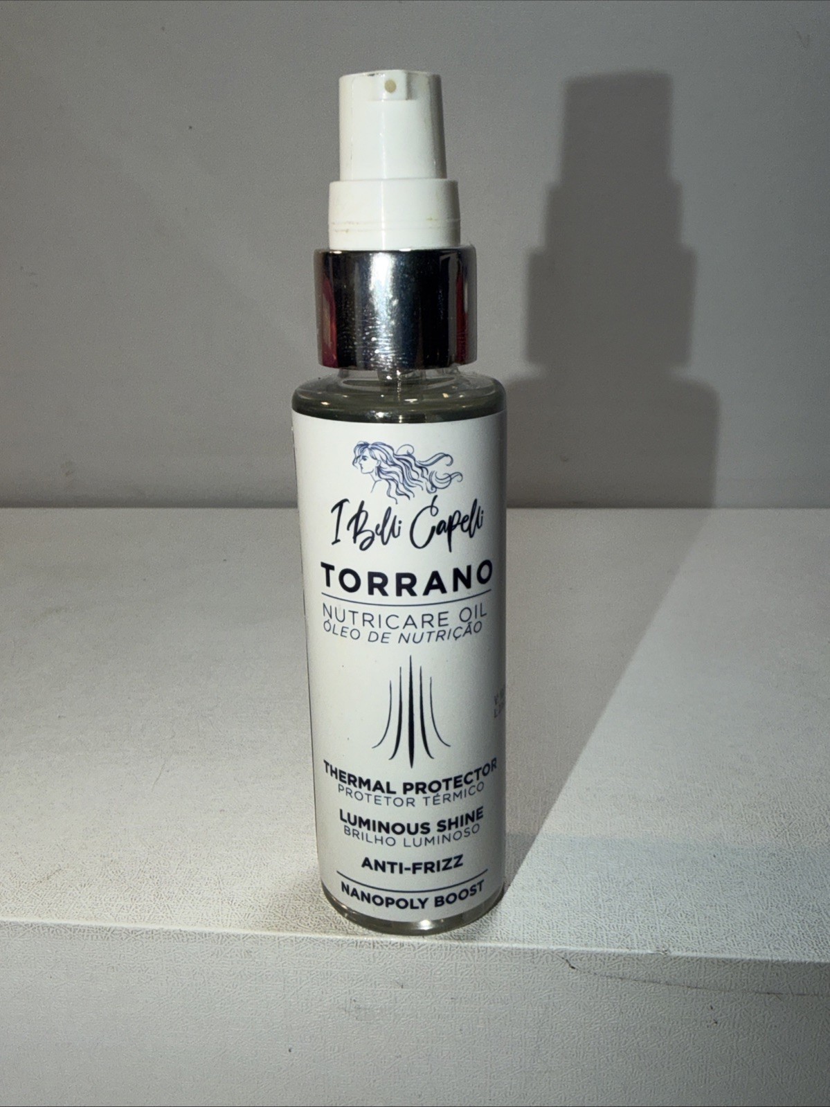 I Belli Capelli Torrano NutriCare Hair Finishing Oil 60ml Thermal Protect Gloss