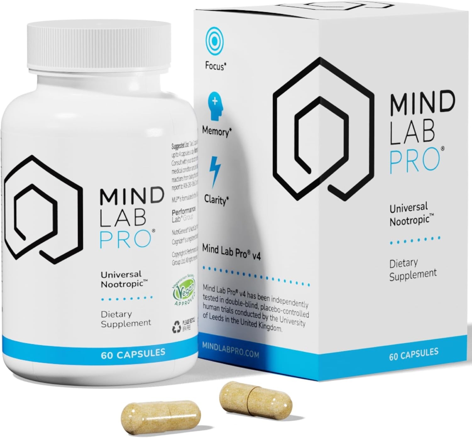 Mind Lab Pro® MLP® v4 Universal Nootropic™ Brain Booster Supplement for Focus,