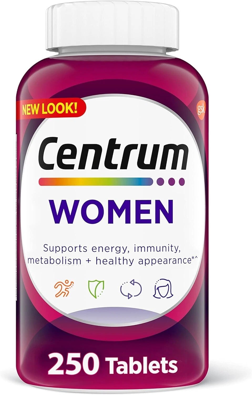 Centrum Multivitamin for Women, Multivitamin/Multimineral Supplement w/ Iron 250