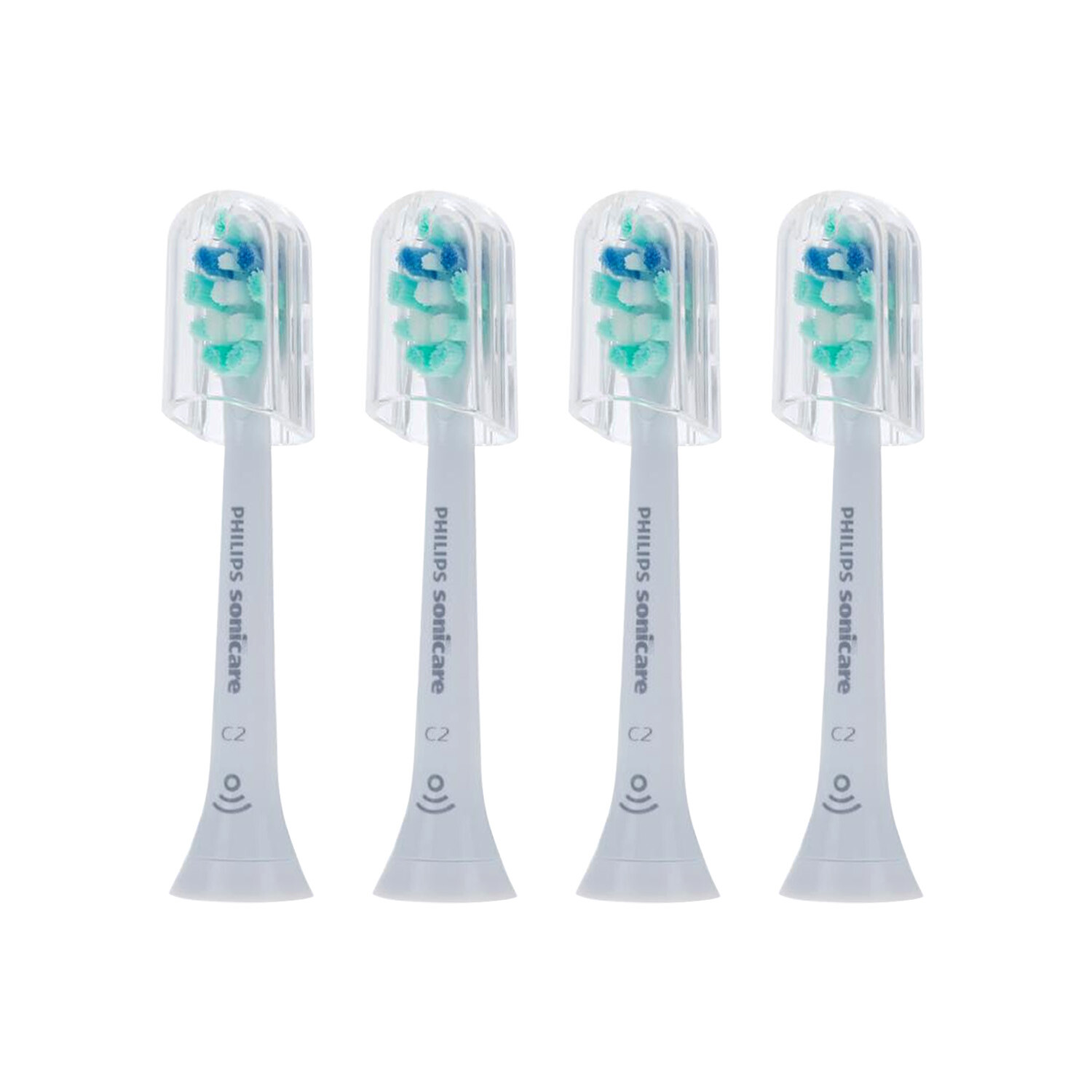 4x Philips Sonicare C2 Optimal Plaque Control White Brush Heads | No Box