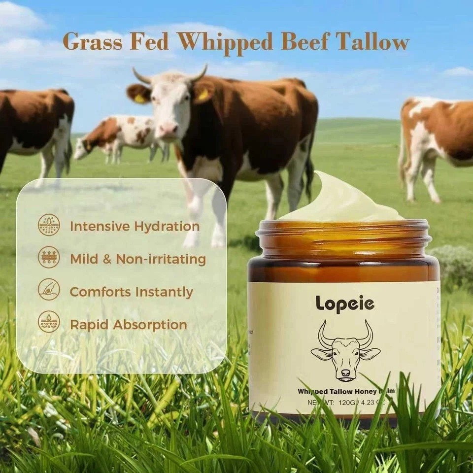 2 PCS-NEW Lopeie Whipped Tallow Honey Balm Skincare Organic Moisturizing for all
