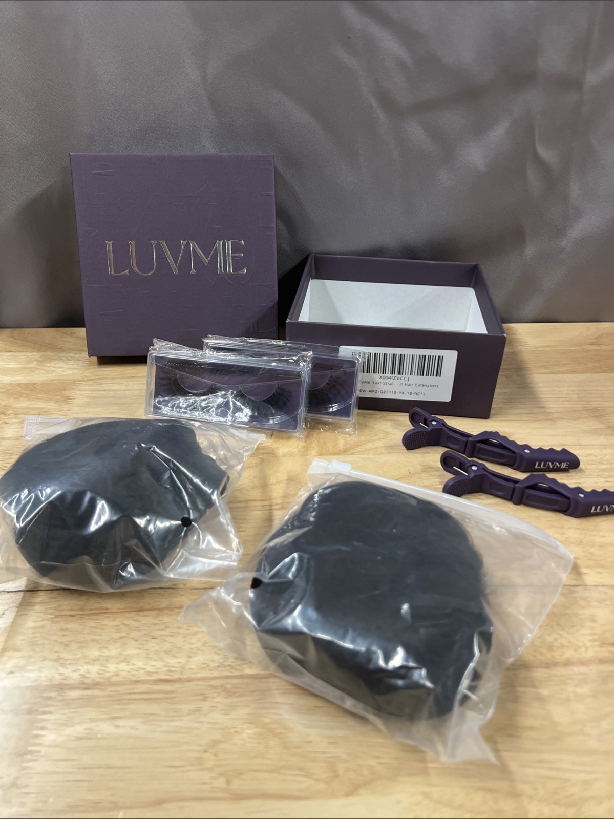 LUVME Yaki Straight LUVME Seamless 2 Pack 18 inch remy human hair