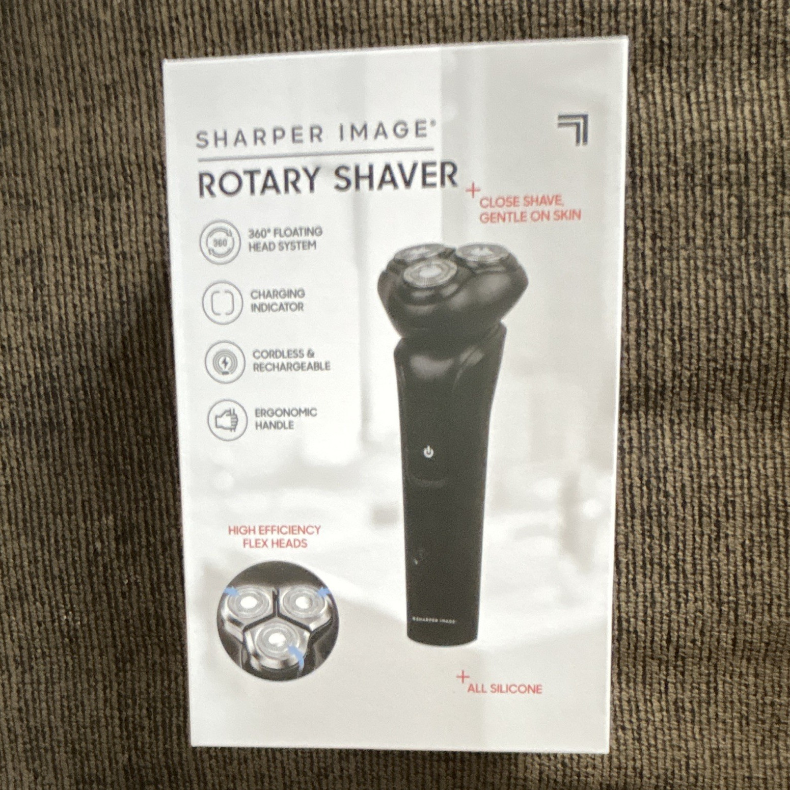 Sharper Image 3-Head Rotary Facial Shaver Cordless Rechargeable SI-RTRYKT-500