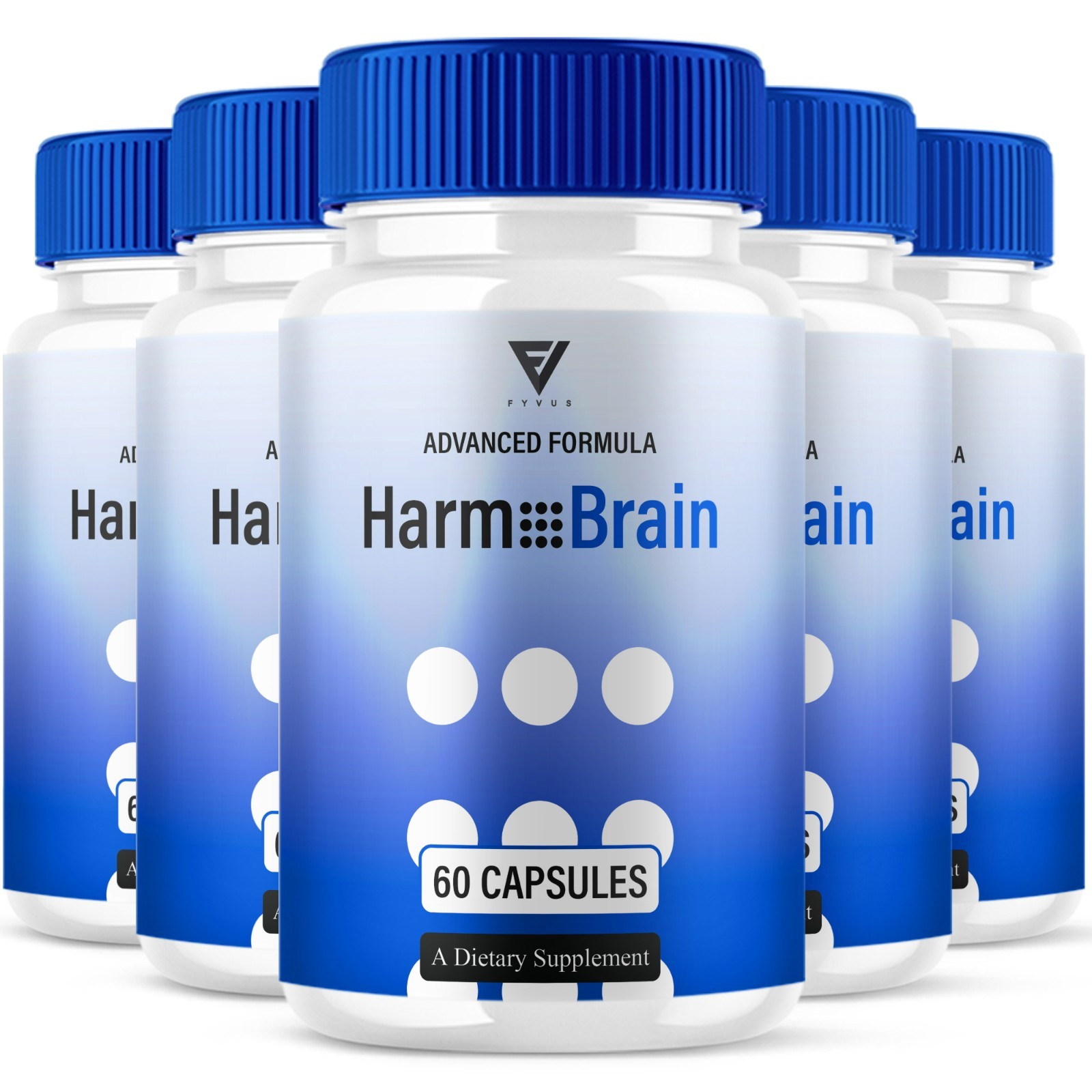 (5 Pack) Harmo Brain Focus Supplement, HarmoBrain Support (300 Capsules)