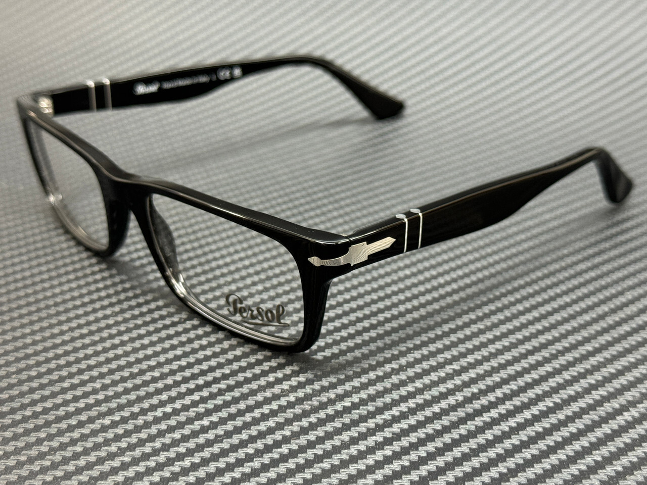 PERSOL PO3050V 95 Black Demo Lens Men’s Eyeglasses 55 mm