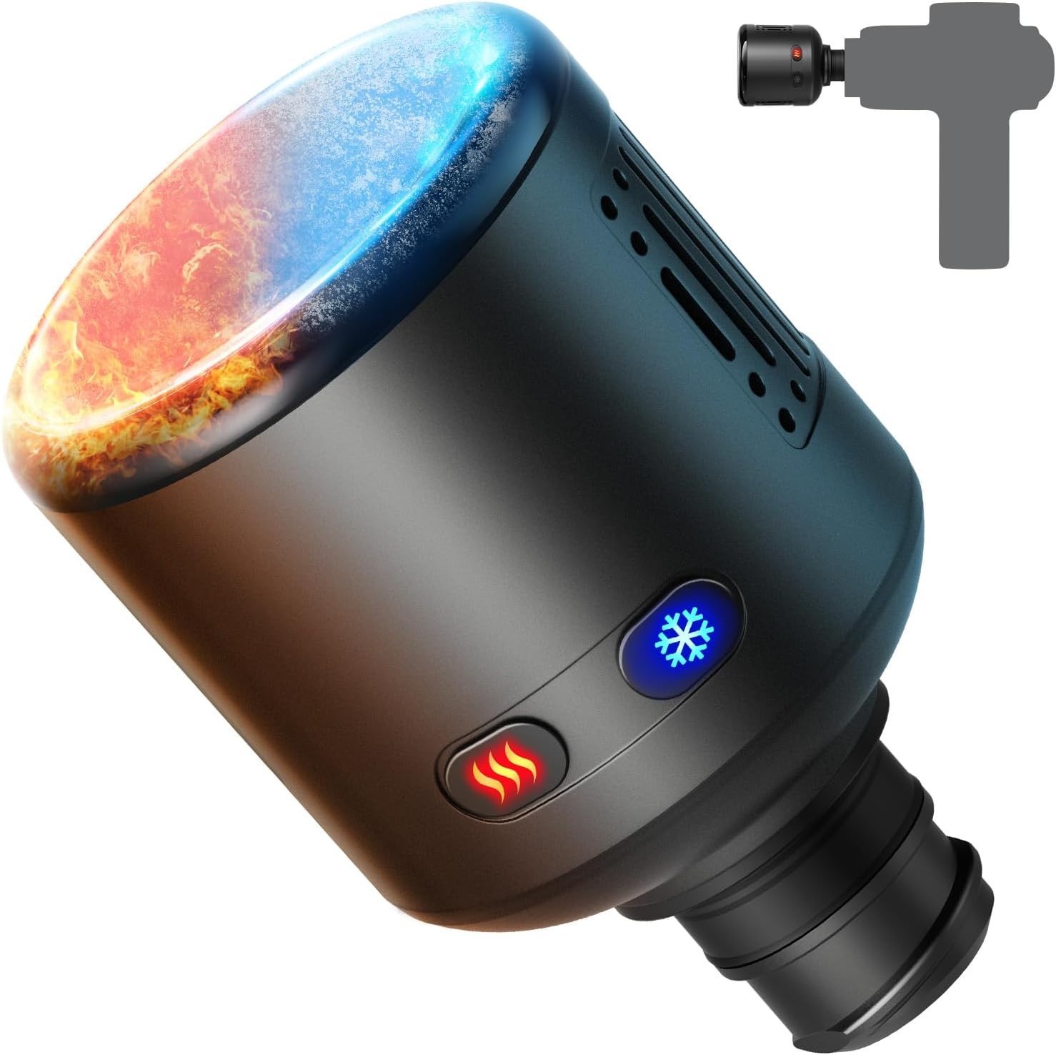 Lightweight Massage Gun Attachment with Customizable Heat/Cool for Muscle Relief