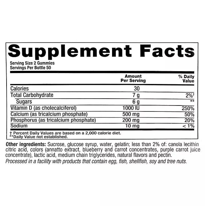 2 Pack Vitafusion Calcium + D3 Gummie 200 Ct each total (400 Ct) FREE SHIPPING
