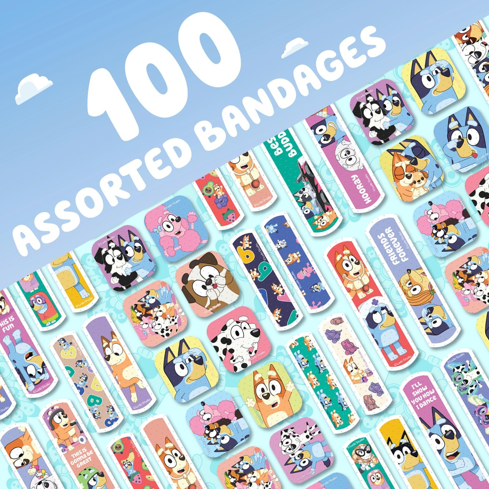 Kids Adhesive Bandages – 100 CT, 3 Sizes, Flexible & Fun Designs for Cuts & Scra