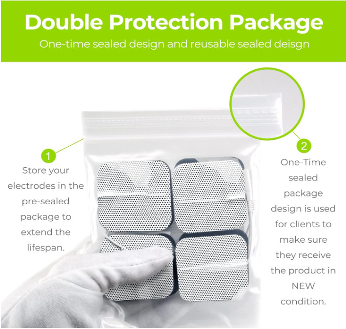 AUVON TENS Unit Replacement Pads Combination Set, 20 Packs Multiple Sizes Electr