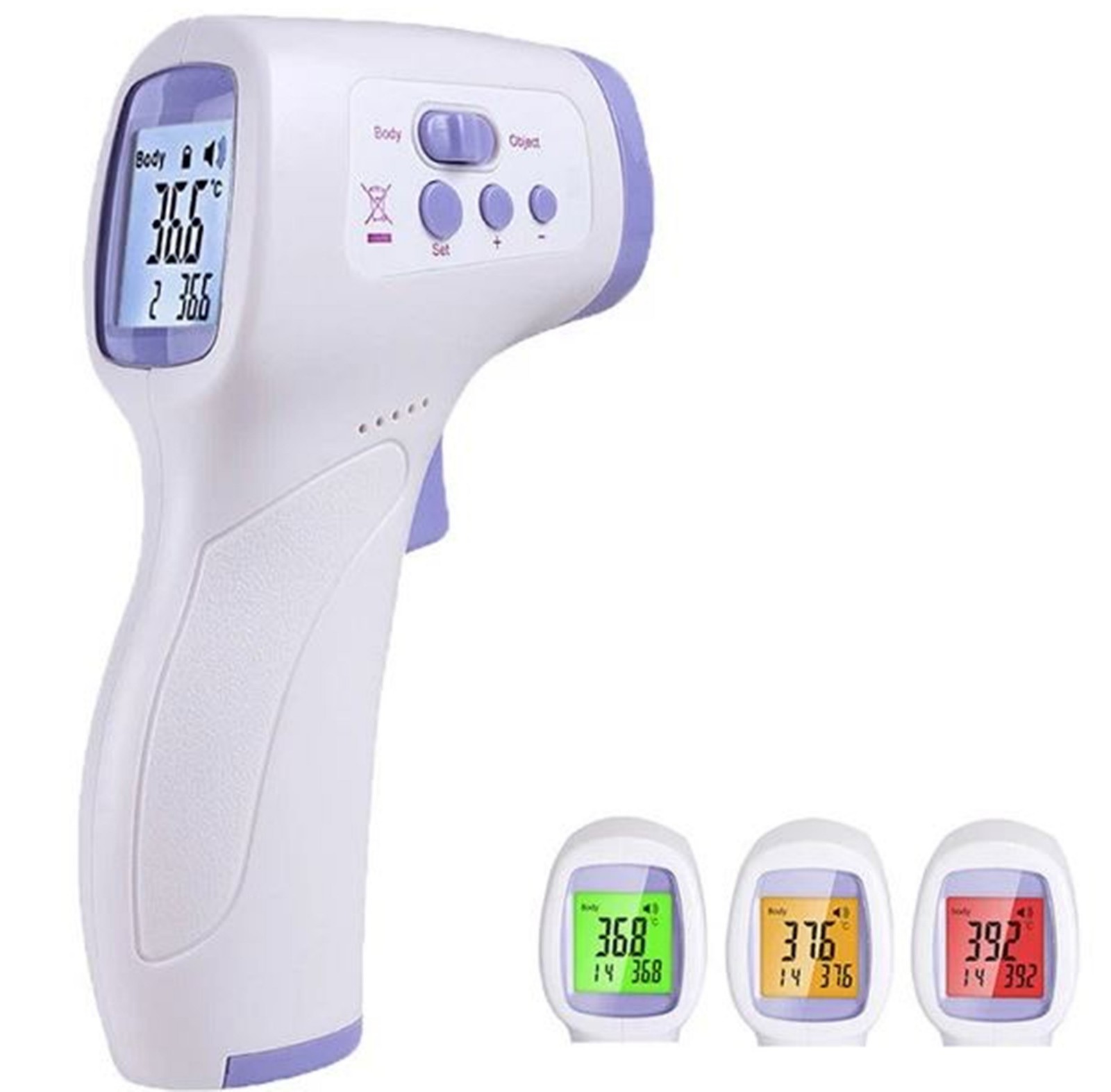 Infrared Thermometer Non-Contact LCD all age Retail Box 2 AA Batteries included