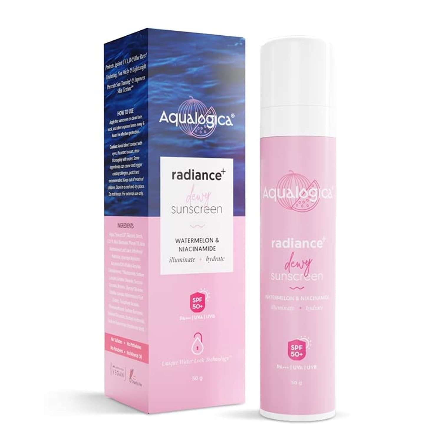 Aqualogica Men & Women Radiance+ Dewy Sunscreen For All Skin Types Spf 50 Pa+++