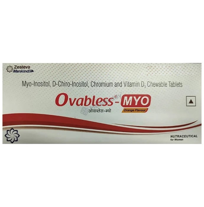 Ovabless-Myo Chewable Orange Tablet strip of 10 tablets