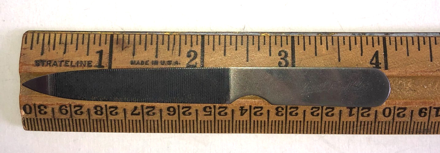 VTG, SPECIAL TRIPLE CUT GERMANY Steel Metal Nail File 4 Inch Long Manicure Tool
