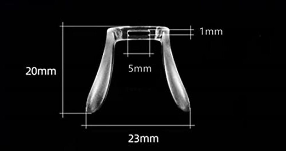 Clear Transparent ABS Rubber Silicon Conjoined Saddle Anti-Slip Clear – 3 Sets
