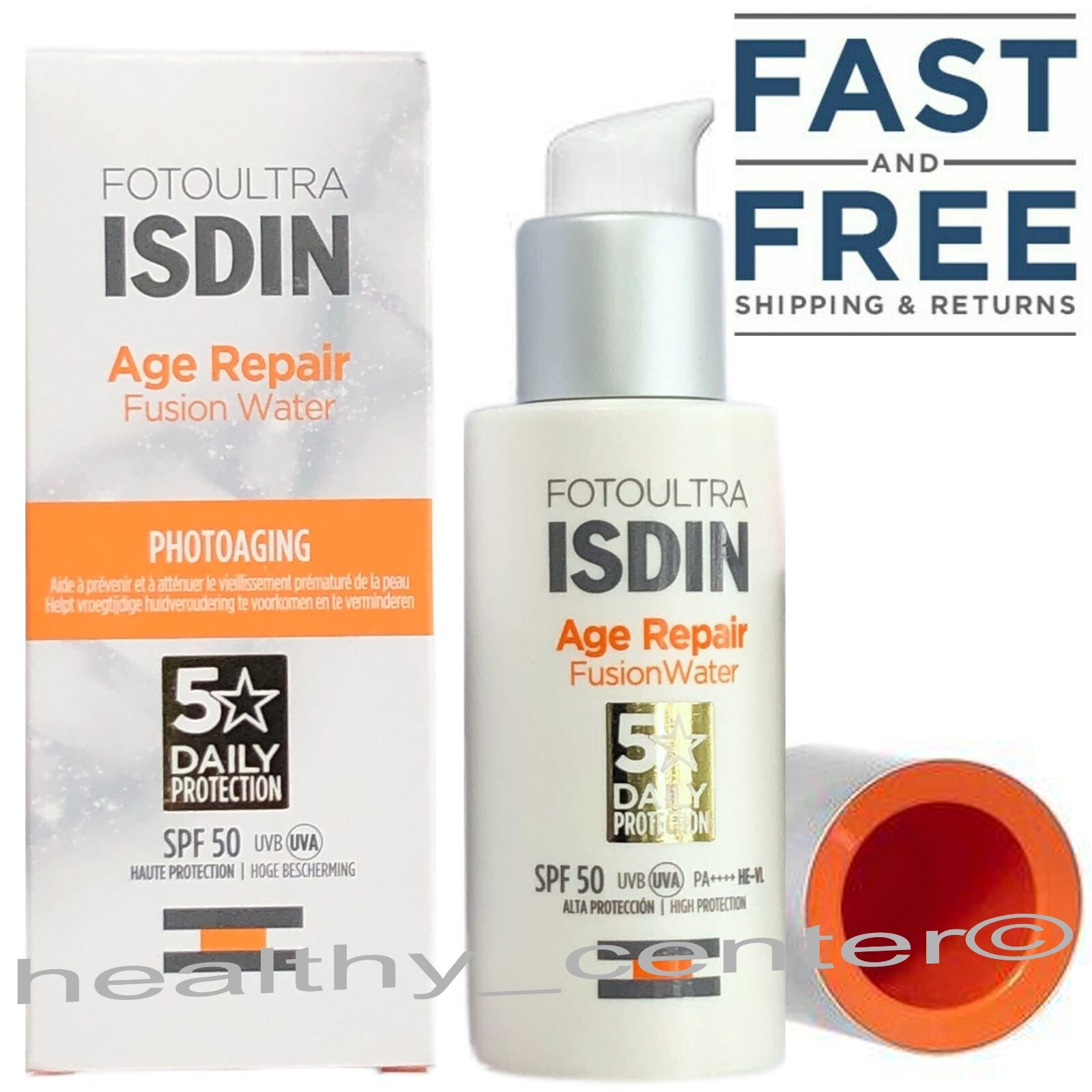 ISDIN FotoUltra Age Repair Fusion Water Texture SPF50 50ml (1.69oz) NIB