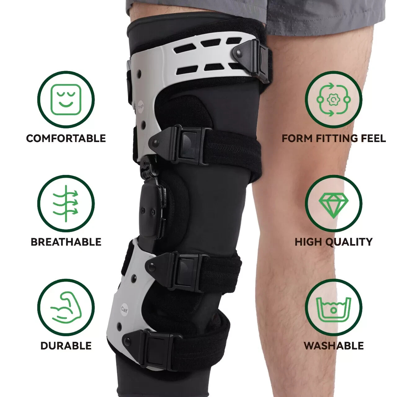 Knee Brace Undersleeve for Men & Women, Leg Sleeves for for Under Brace