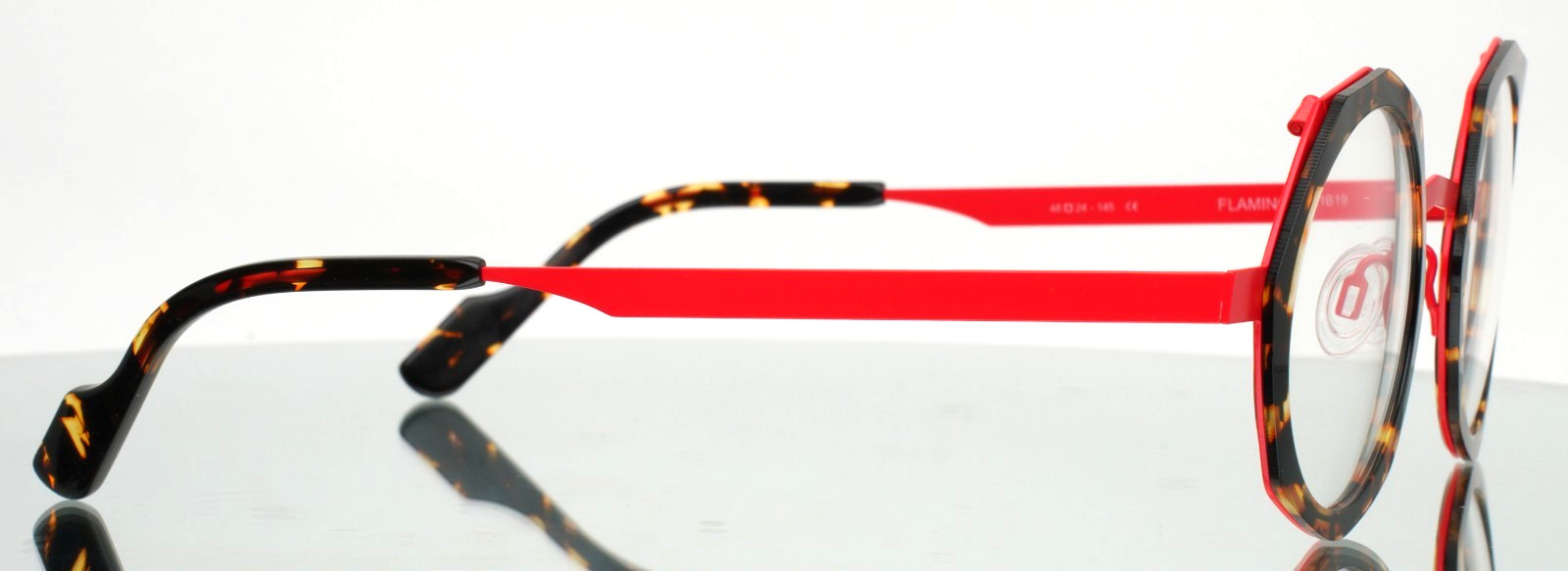 ANNE ET VALENTIN Flamingo 21B19 Tortoise Red Womens Eyeglasses 46-24-145 B:42