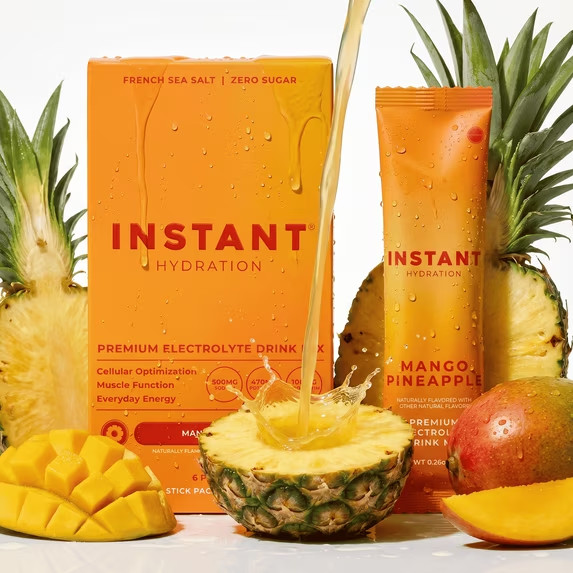 Instant Hydration Sugar Free Electrolyte Powder, Mango Pineapple, 6 Sticks