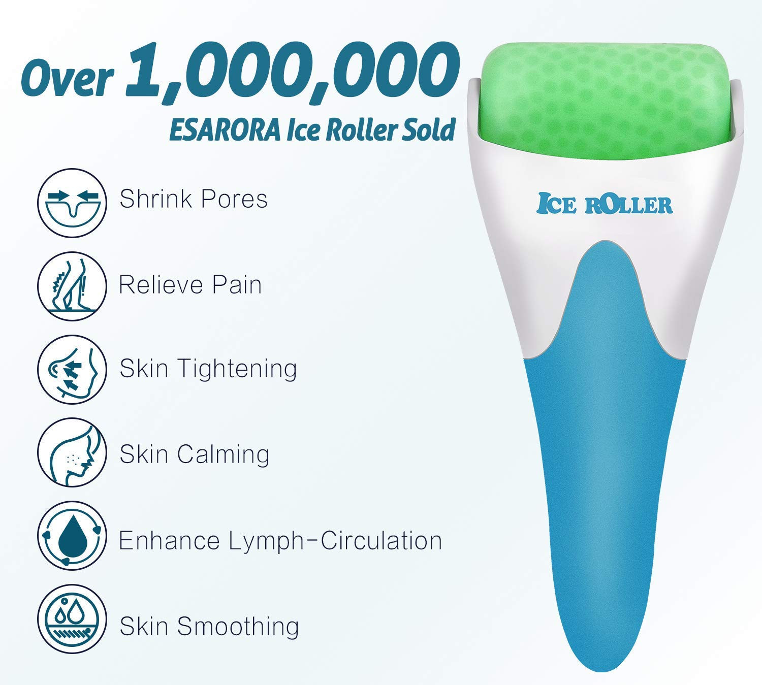 Revitalizing Ice Roller for Face & Eyes – Puffiness & Pain Relief Tool
