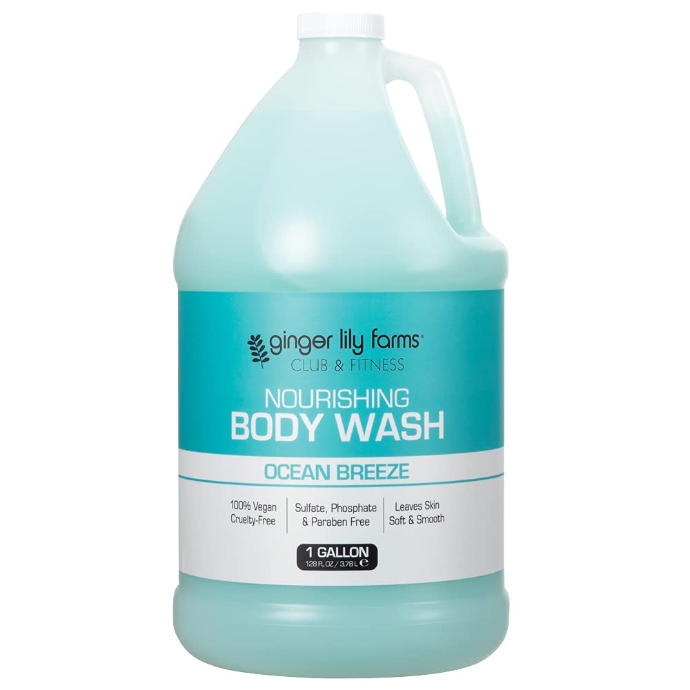 Ginger Lily Farms Club & Fitness Nourishing Body Wash, 100% Vegan & Cruelty-Free
