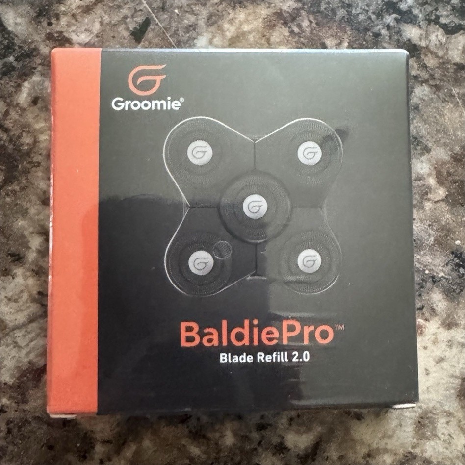 Groomie BaldiePro Blade Refill 2.0 Shaver Head Replacement GM134 Black/Orange